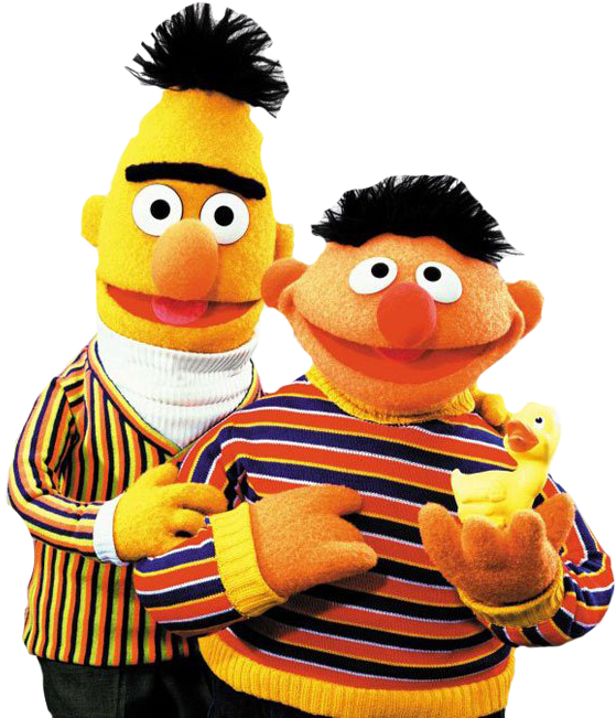 Bert And Ernie In Png Form - Bert And Ernie From Sesame Street (580x696)