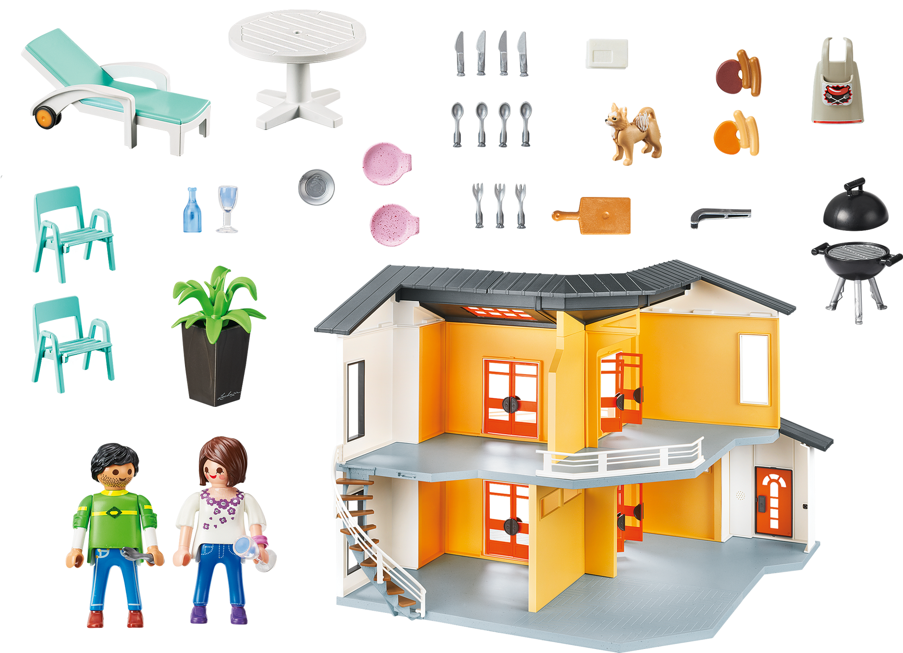 Http - //media - Playmobil - Com/i/playmobil/9266 Product - Playmobil Maison Moderne 9266 (2000x1400)