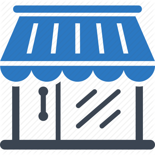 Shop - Blue Store Icon Png (512x512)