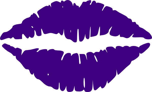 Lips Purple Wedding Clip Art - Lips Clip Art (600x366)