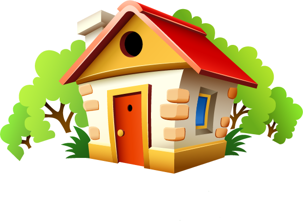 House Bedroom Clip Art - Casas De Campo Animados (600x438)