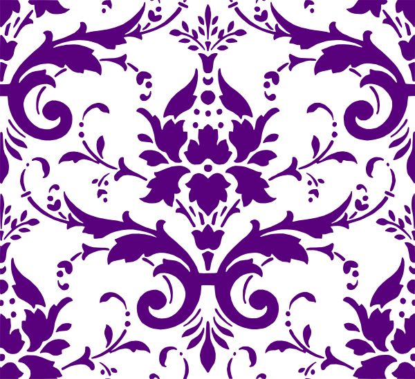 Pink Damask Clip Art - Purple Background Clip Art (600x549)