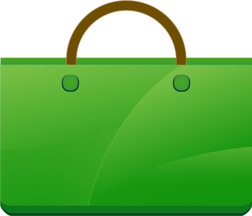 Green Shopping Bag Logo By Incridea - Shopping Bag Logo Ong (490x421)