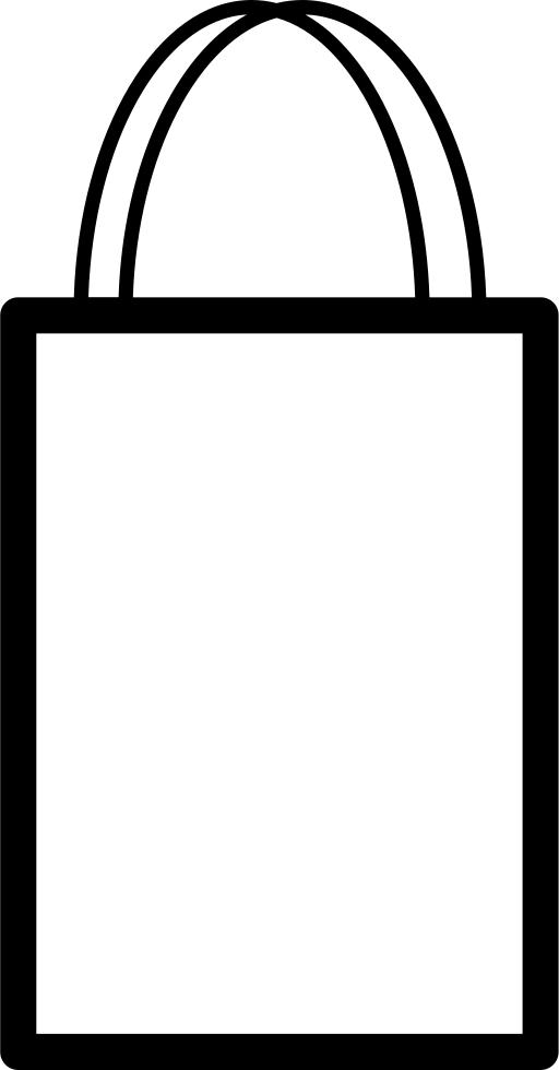 Shopping Bag Outline With Double Handle Comments - Tote Bag Icon Png (512x980)