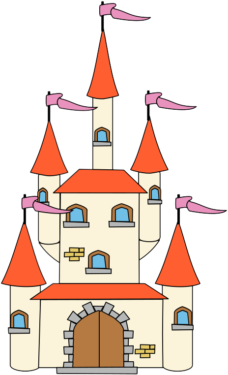 Fairy Tale Castle Clipart - Fairytale Castle Clipart (550x800)