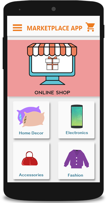 Woocommerce Marketplace App Home Page - Category Banner Mobile App (408x800)