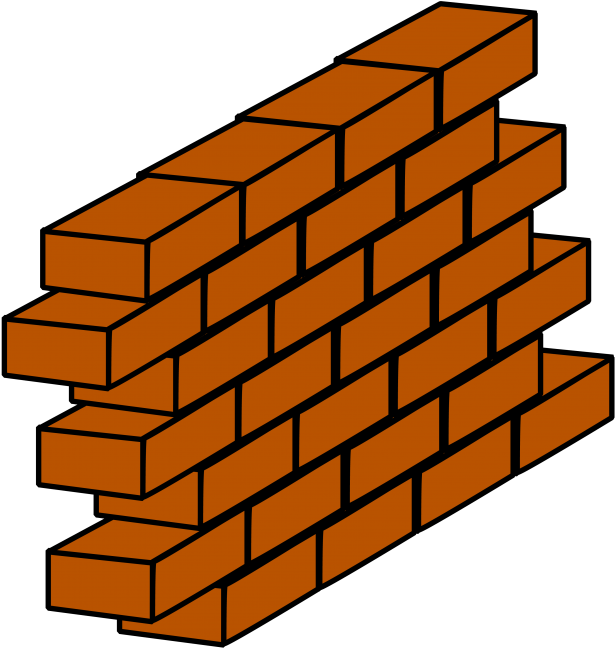 Brick Wall Cliparts Clip Art On Clipart Brick Cliparts - Brick Wall Clip Art (616x649)