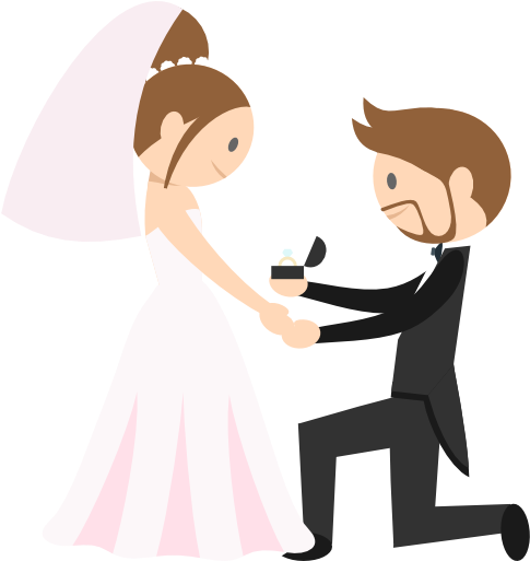 Wedding Animated Icons - Cartoon Propose (512x512)