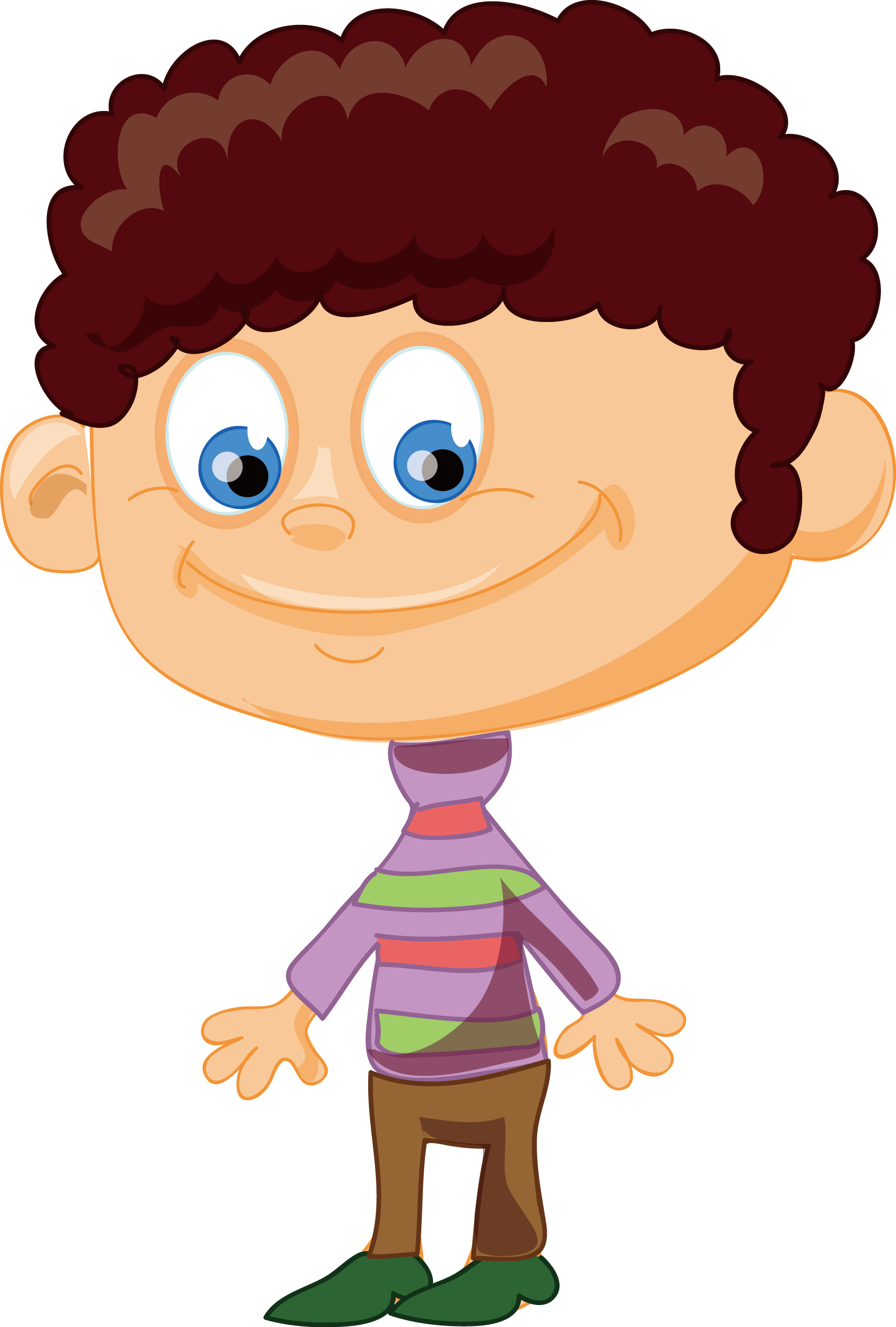 Hansel And Gretel Child Cartoon The Brave Little Tailor - Boy With Curly Hair Clipart (1835x2716)