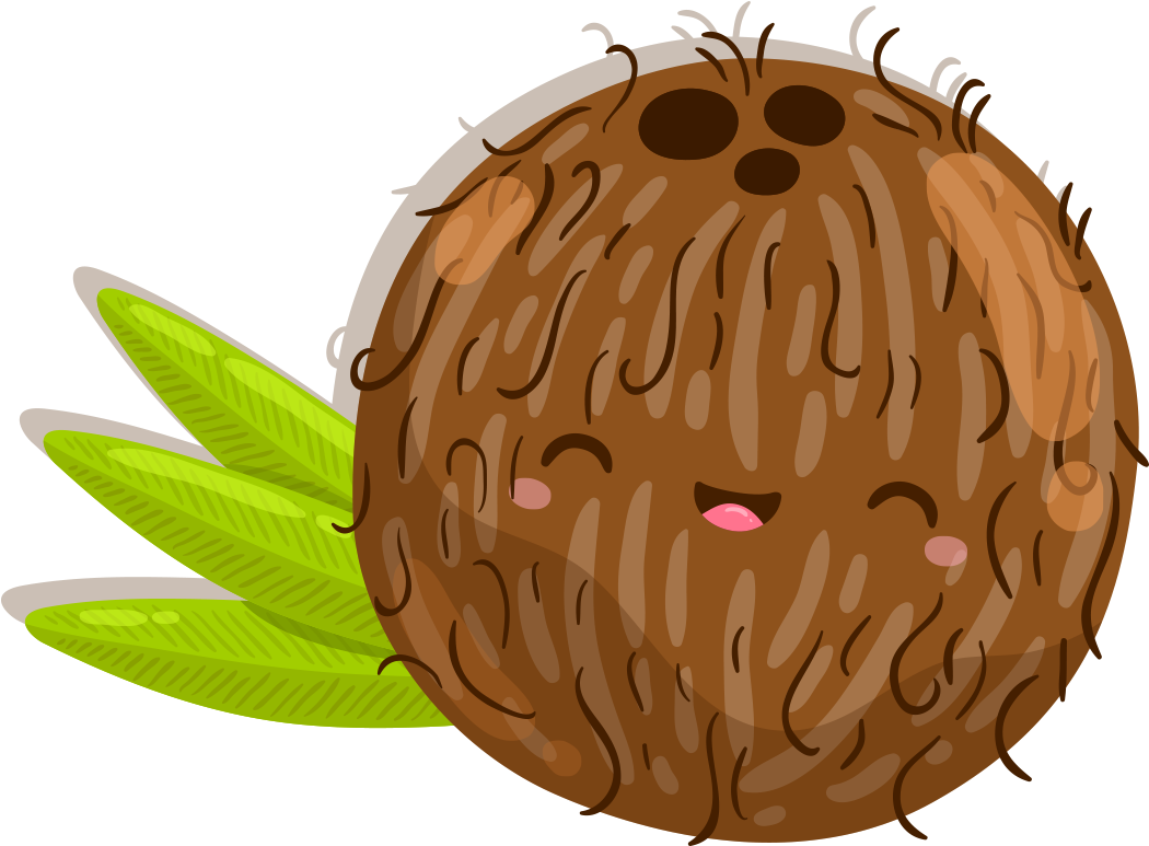 Fruit Coconut Drawing Cartoon - Coconut Drawing (1600x1600)