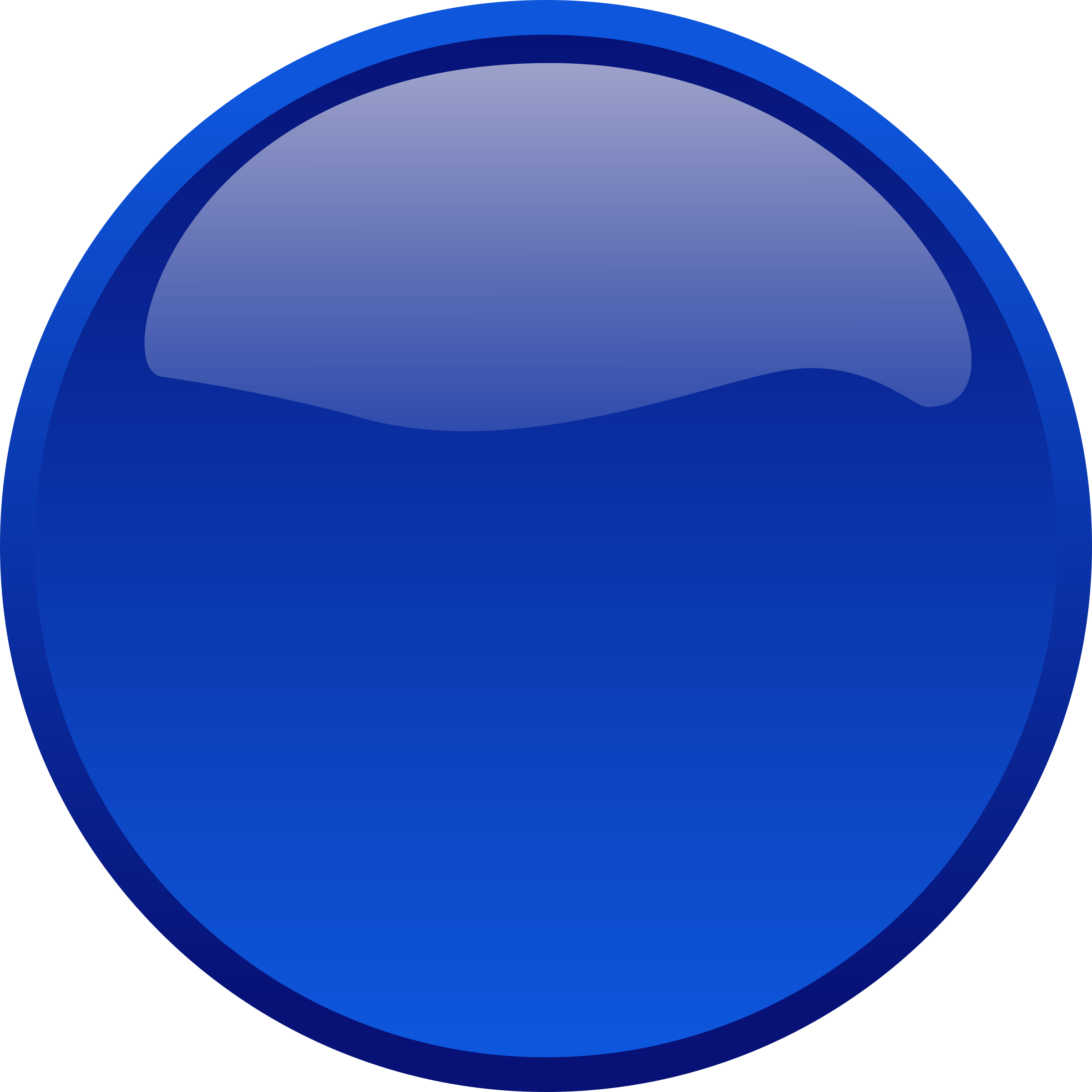 Circle Clipart Glass - Blue Button Art (2400x2400)