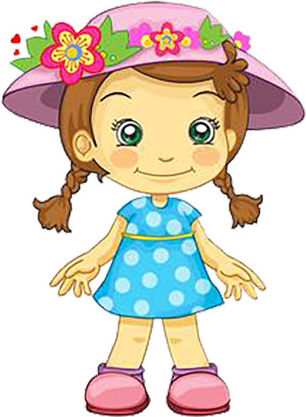 Hat Child Clip Art - Girl Wearing A Hat Clipart (600x600)