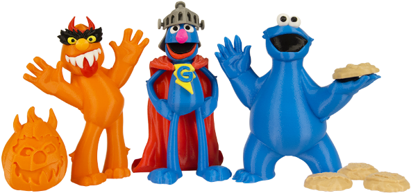 3dersorg Makerbot Brings Sesame Streets - Cookie Monster And Grover (600x287)