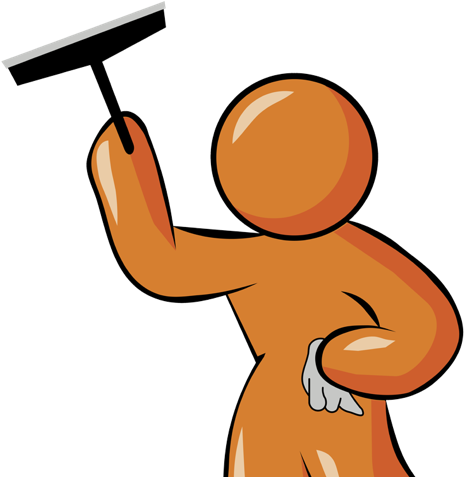 Window Cleaners Services - Window Cleaning Cartoon Logo (480x476)