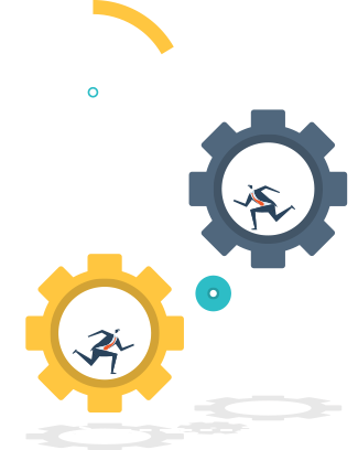 Business Productivity Suite - Blue Gear Transparent Background (325x408)