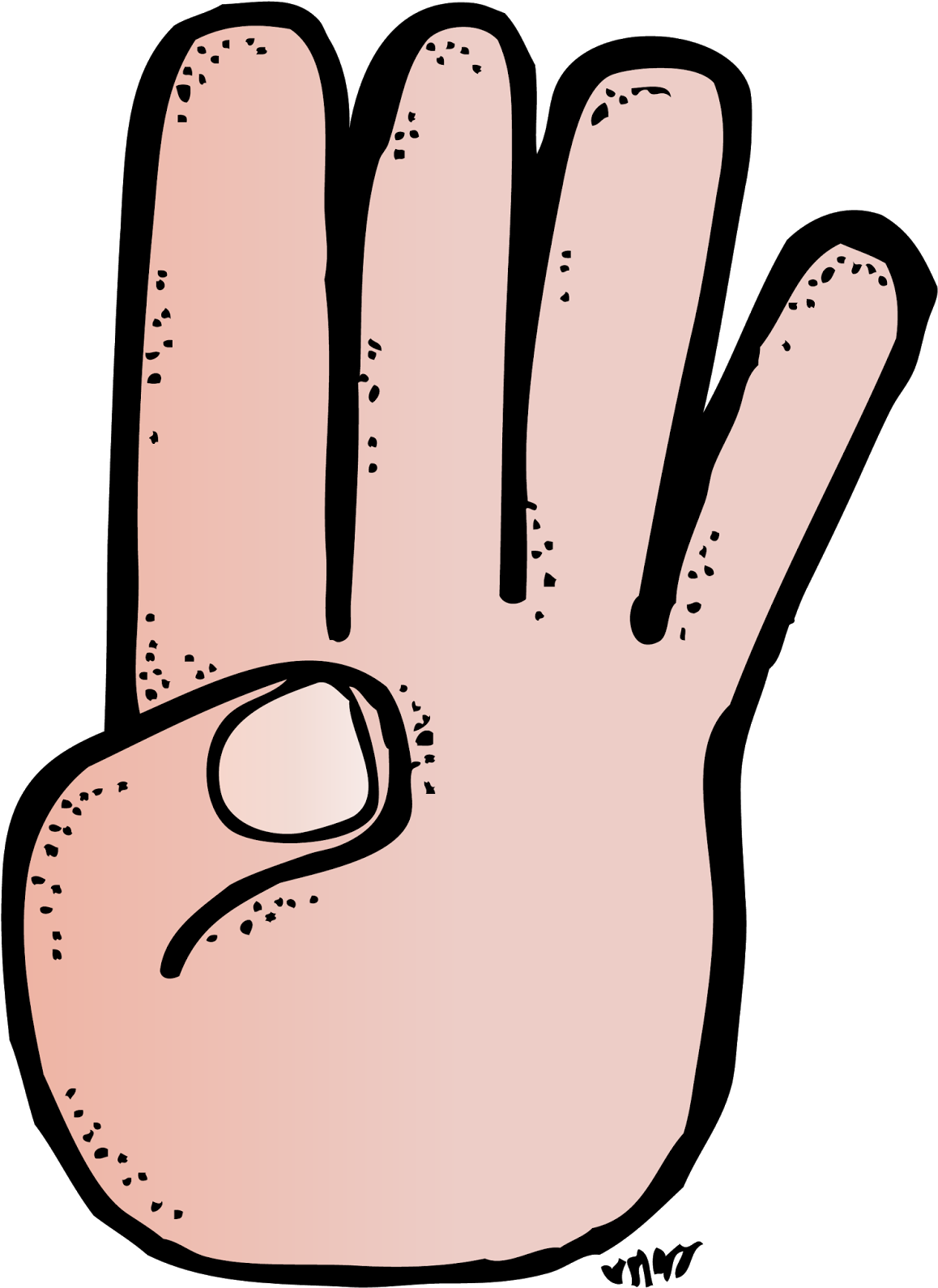Melonheadz - Four Fingers Free Clip Art (1160x1600)