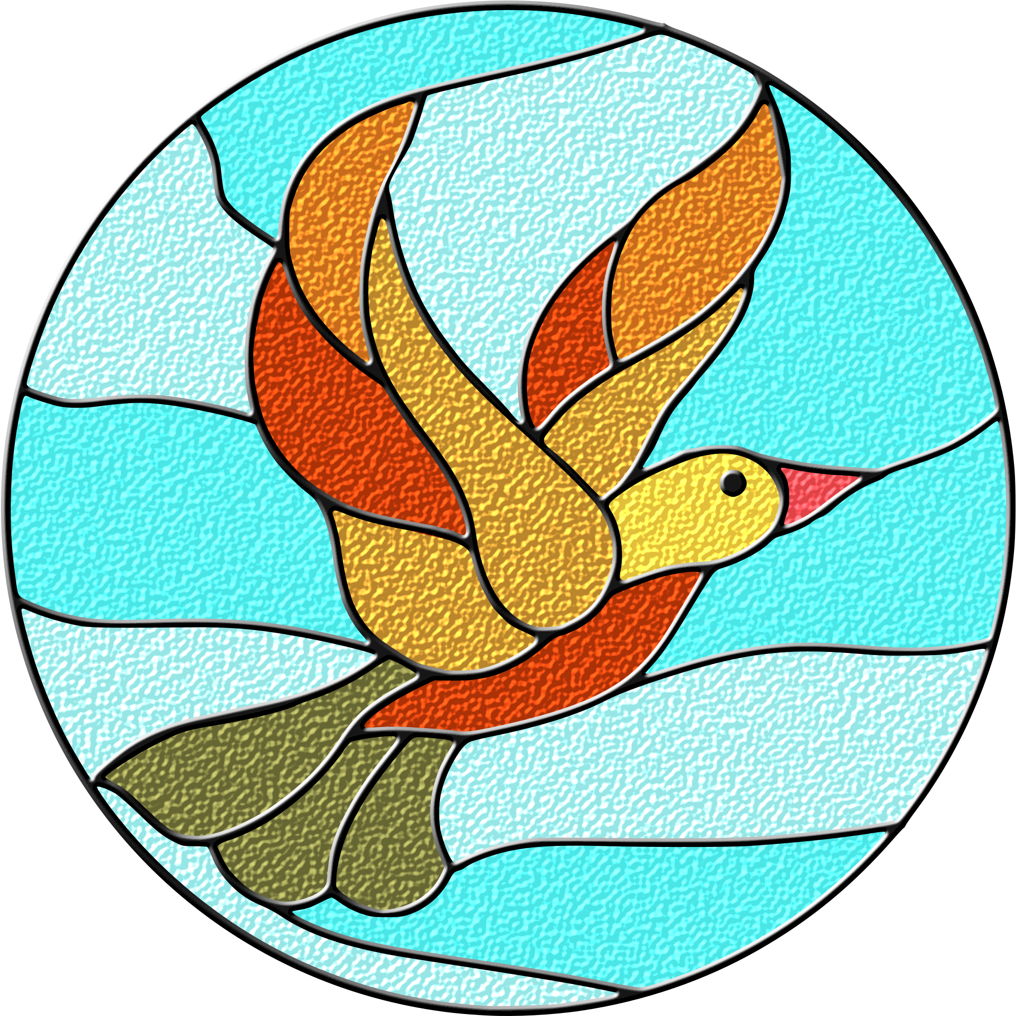 Stained Glass - Stained Glass Clipart Png (2399x2400)