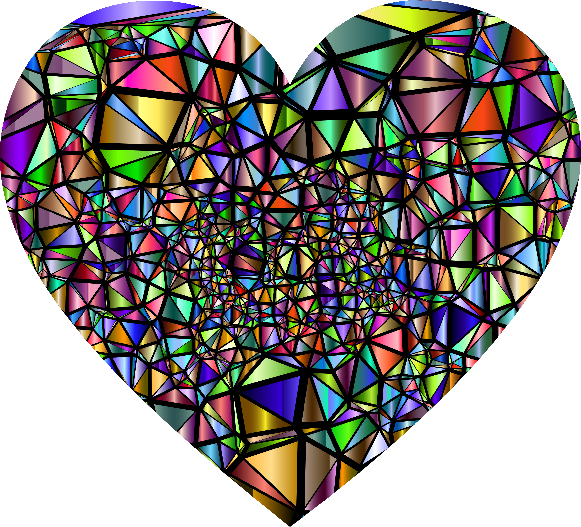 Big Image - Stained Glass Broken Heart - (2345x2128) Png Clipart Download, image size:2345x2128