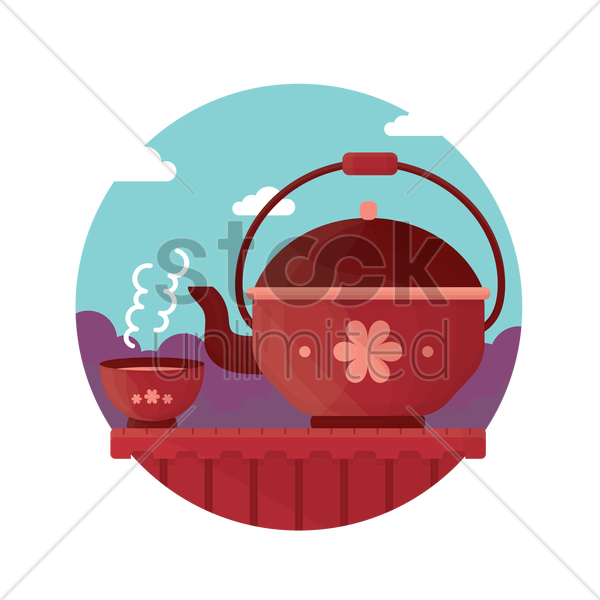 Teapot Tea Cup Clipart China Cps - Illustration (600x600)