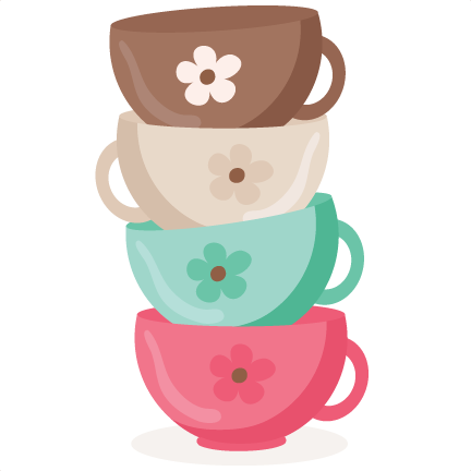 Teapot Clipart Teacup Stack - Stacking Teacups Clip Art (432x432)