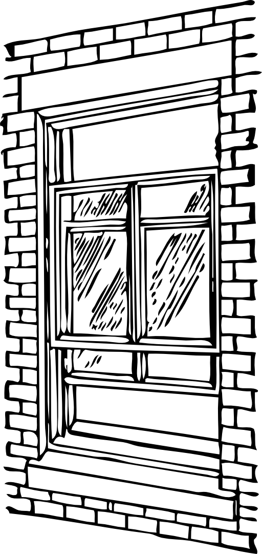 Double Hung Window - Coloring Book Window (512x1080)