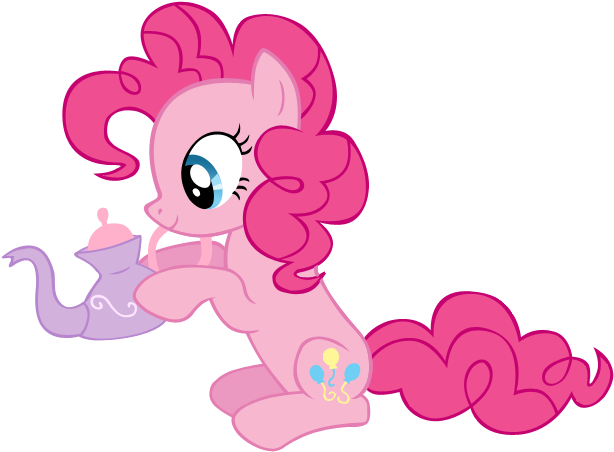 Pinkie Pie And Her Happy Little Teapot By Meof - Pinkie Pie Sitting (645x487)