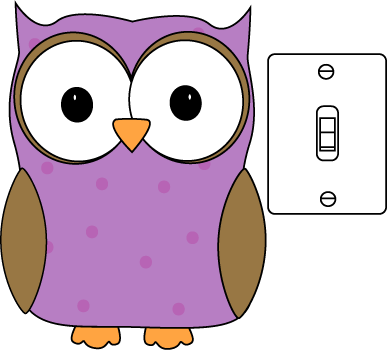 Owl Classroom Lights Job Clip Art - Lights Classroom Job (387x350)