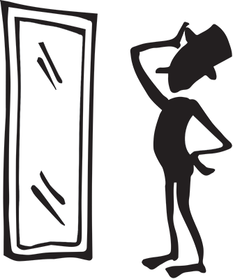 Looking In The Mirror - Looking In Mirror Transparent (334x400)