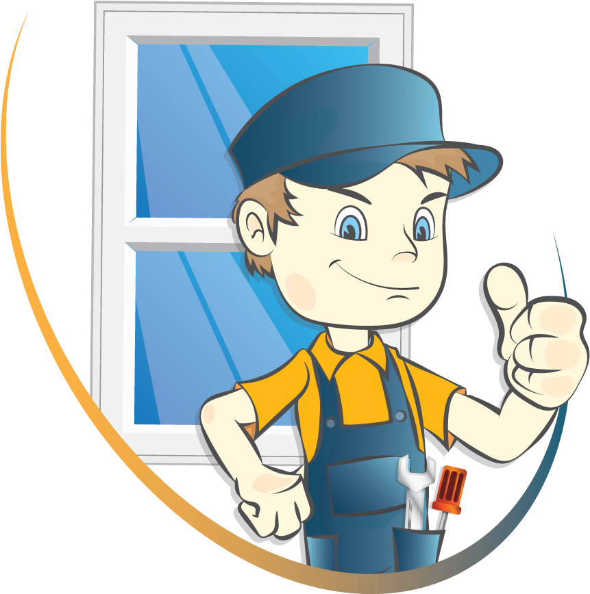 If You Have Misty Or Broken Windows, Locks, Handles - Window Repair Company Illustration (875x867)