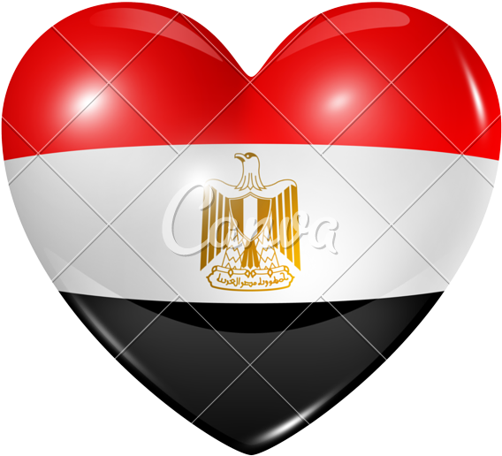 Love Egypt, Heart Flag Icon - Love Egypt Flag (800x744)