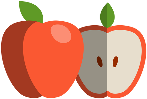Apple Cut To Half Icon Transparent Png - Apple Half Png (512x512)