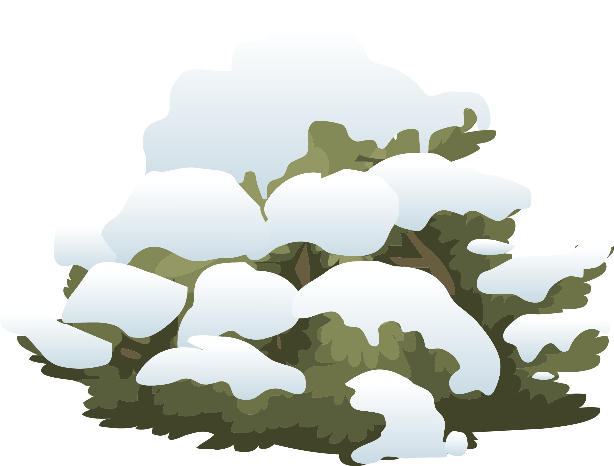 Landscape Snow Bush 01b Al1 - Snow Bush Clipart (2400x1825)