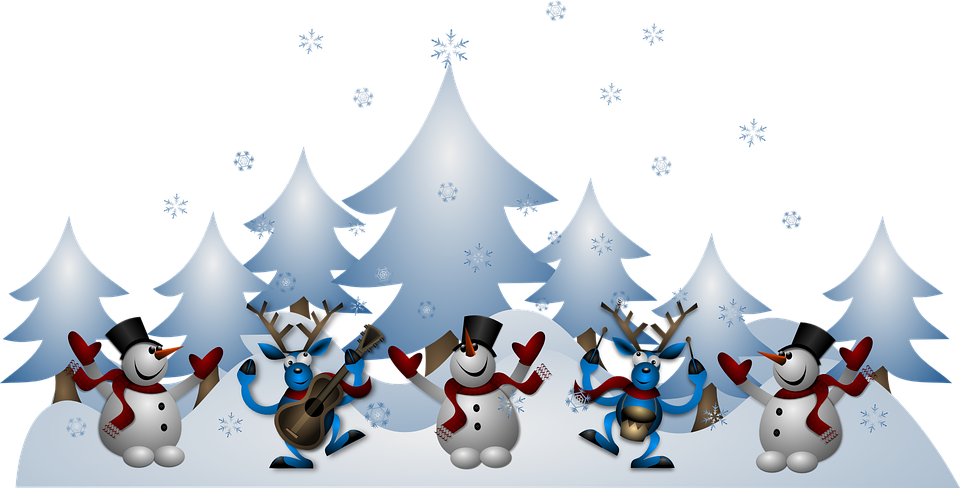 Snow Scene Clipart - Neve De Natal Png (960x488)