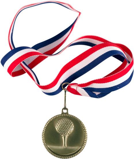 Edmond Trophy Red, White And Blue Medal Neck Ribbon - Medals And Ribbons Png (500x598)