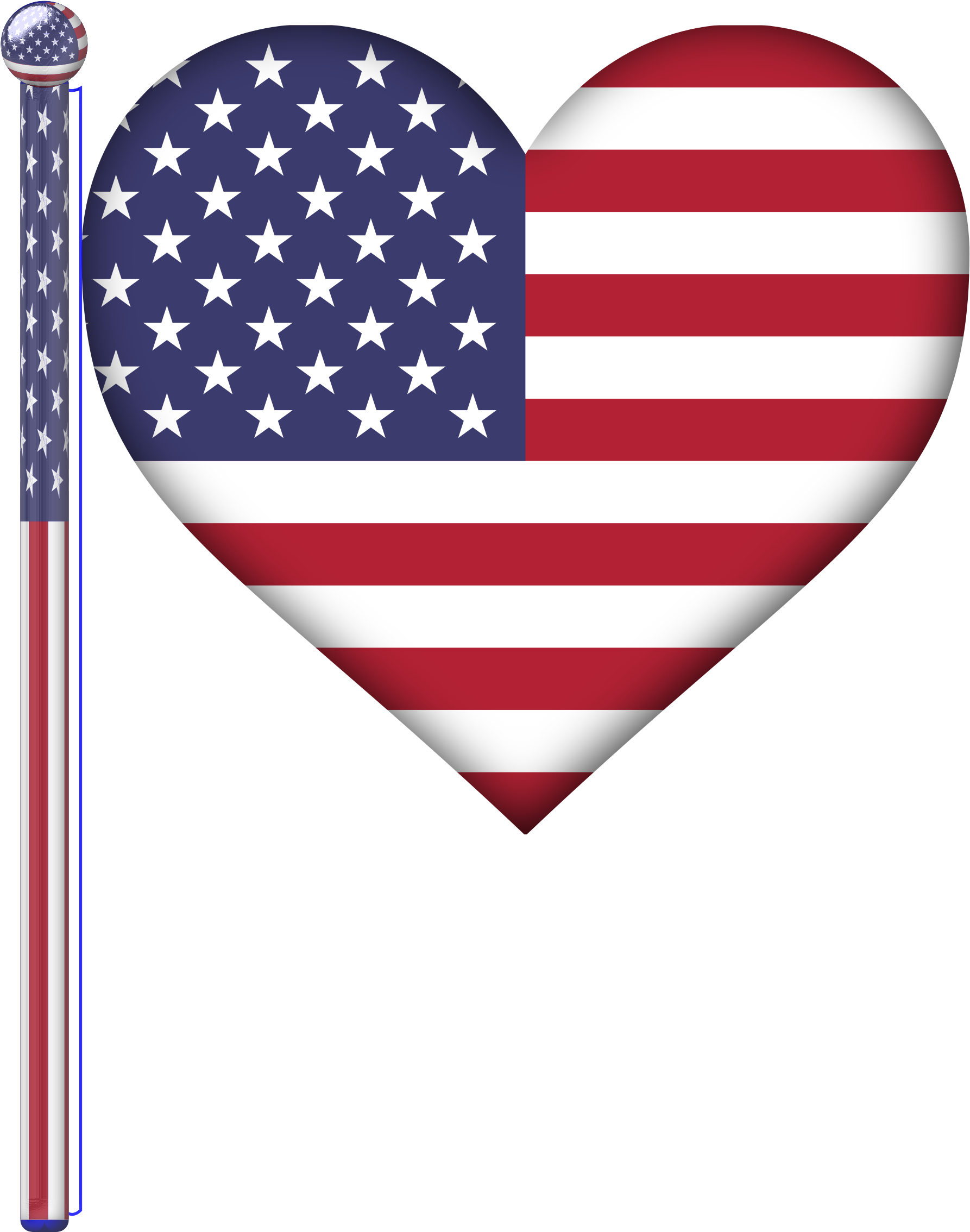 Medium Image - American Flag Clipart Transparent (2166x2400)