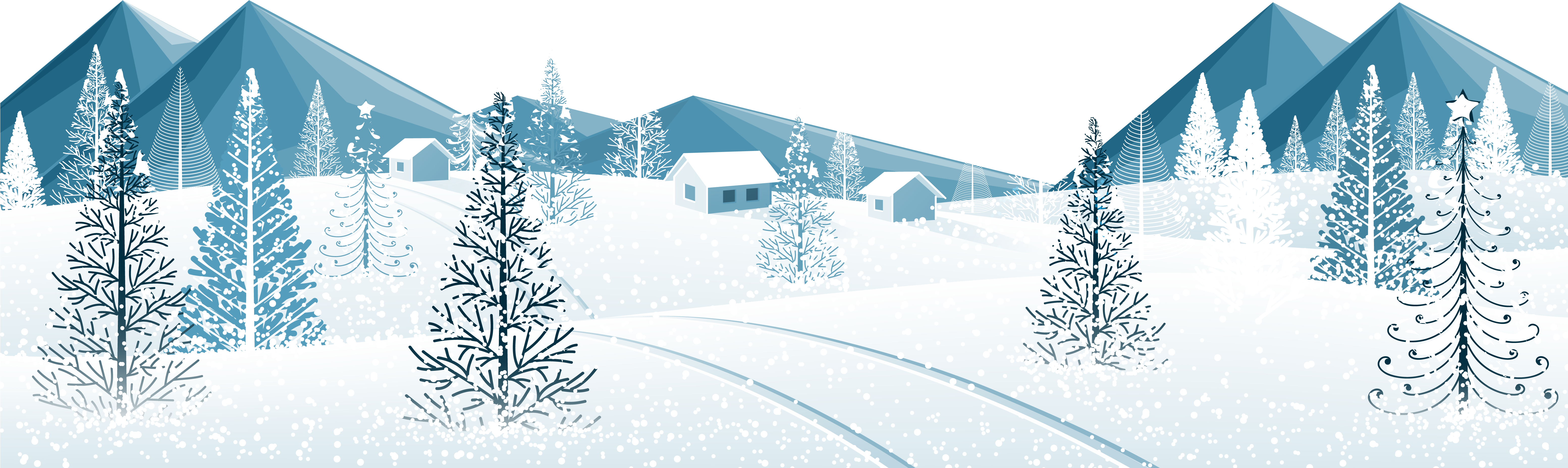 Winter Ground With Trees Png Clipart Image - 雪 地 Png (6213x2332)