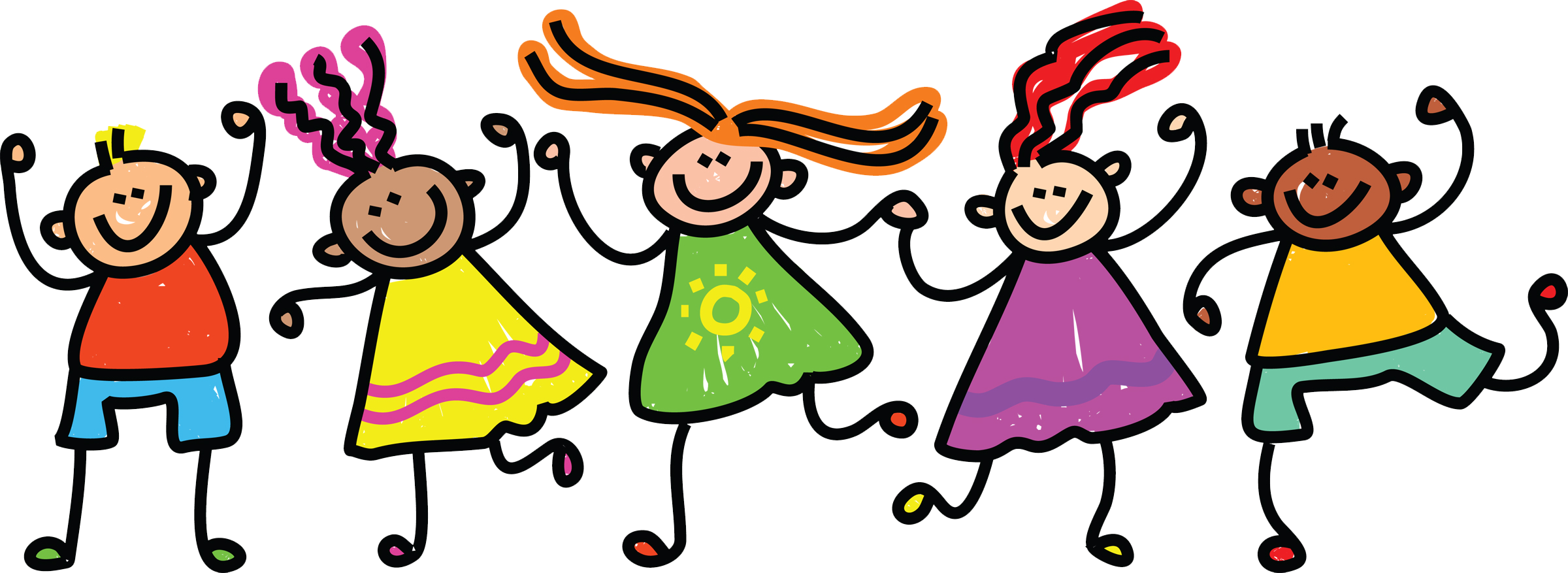 Letter From Pastor Clipart - Happy Students Clipart (2400x877)