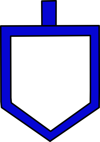 Blue Dreidel Shape Clip Art At Clker - Dreidel Clip Art (420x594)