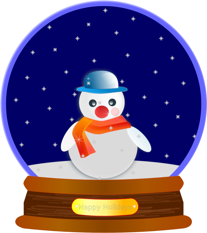 Ducks Animated Winter Clipart - Clip Art Snow Globe (727x800)