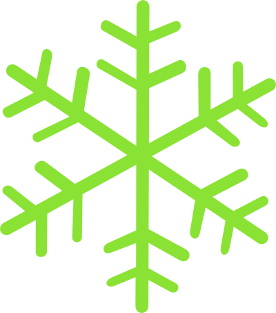 Snowflake Red N Green Clipart - Green Snowflake Clipart (400x453)