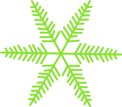 Red Snowflake Clipart - Transparent Background Snowflake Clipart (400x351)