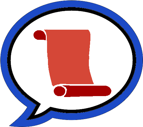 Wikt Speech Bubble Scroll - Portrait Of A Man (509x443)