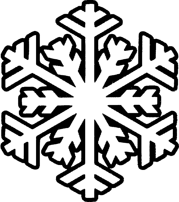 Snowflake With Smile Snowman Coloring Pages - Christmas Snowflakes Coloring Pages (700x787)