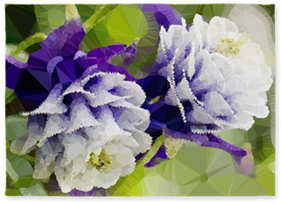 Purple Low Poly Floral Triangles 5'x7'area Rug - Columbine (350x350)