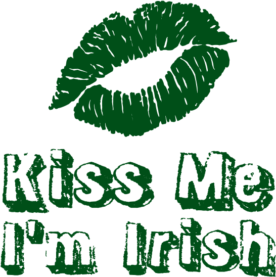 Favorite - Kiss Me Im Irish Green Lips Bib (700x700)