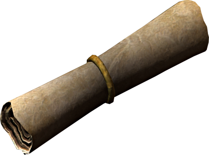 Sealed Scroll - Rolled Up Scroll Png (419x311)