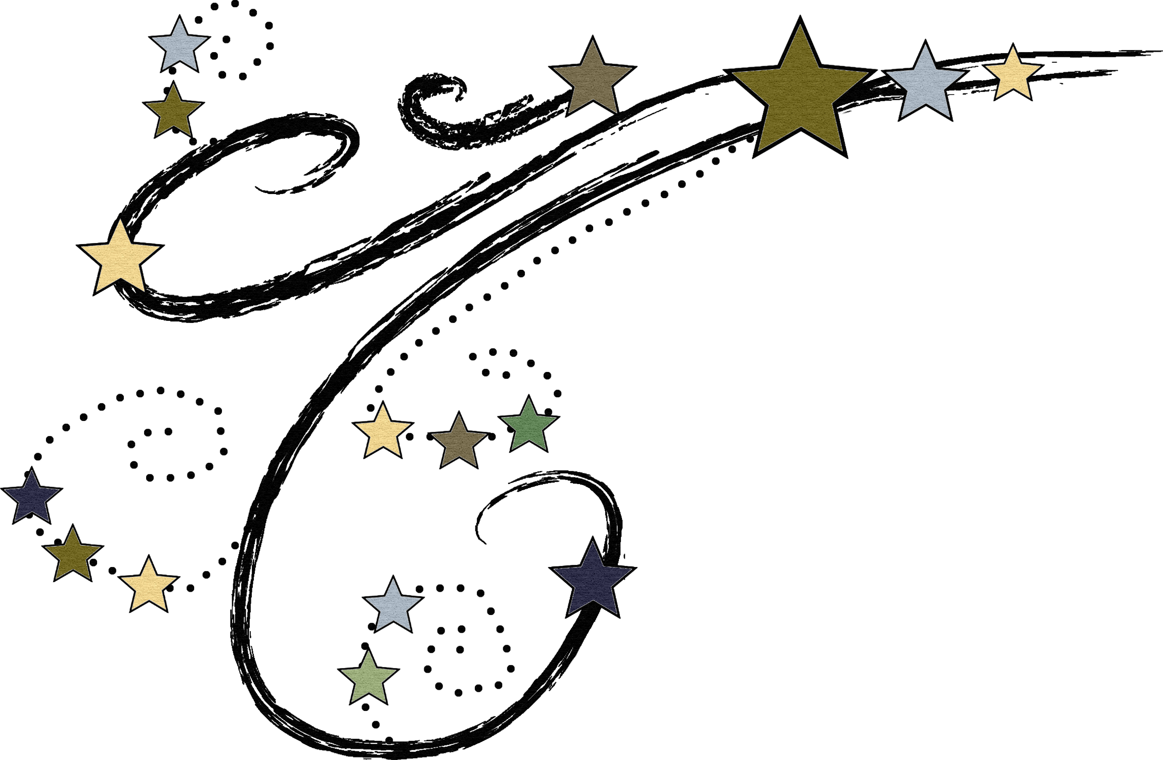 Drawn Falling Stars All Star - Shooting Star Clipart Free (2300x1504)