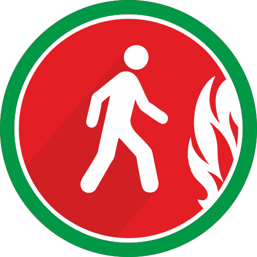 Danger, Fire, Light, Person, Walking Icon, Walking - Pedestrian Light Png (512x512)