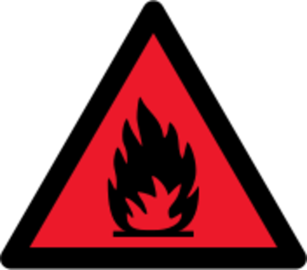 Warning Fire Clipart - Caution Fire (600x528)