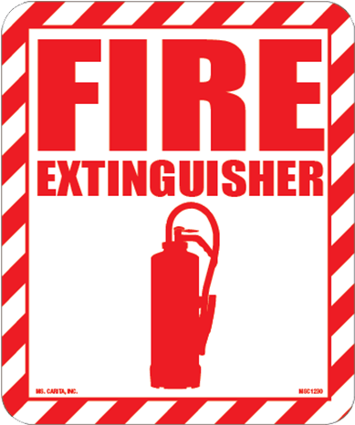 Fire Extinguisher Styrene Sign - Chevron Bouquet Bridesmaids Luncheon Invitations (595x600)